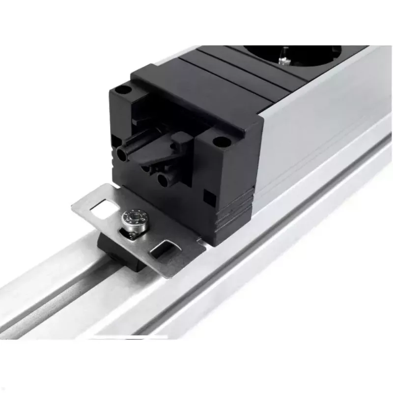 Stekkerdoos Bachmann STEP ALU 1x USB 1x custom-module 2x stopcontact