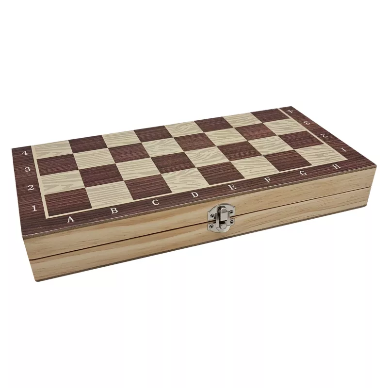 Extralink Toys houten schaak 3W1 dammen + SCHAKEN + Tryktrak