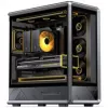 Jonsbo D401 pc-behuizing, midi tower, ATX, gehard glas – zwart