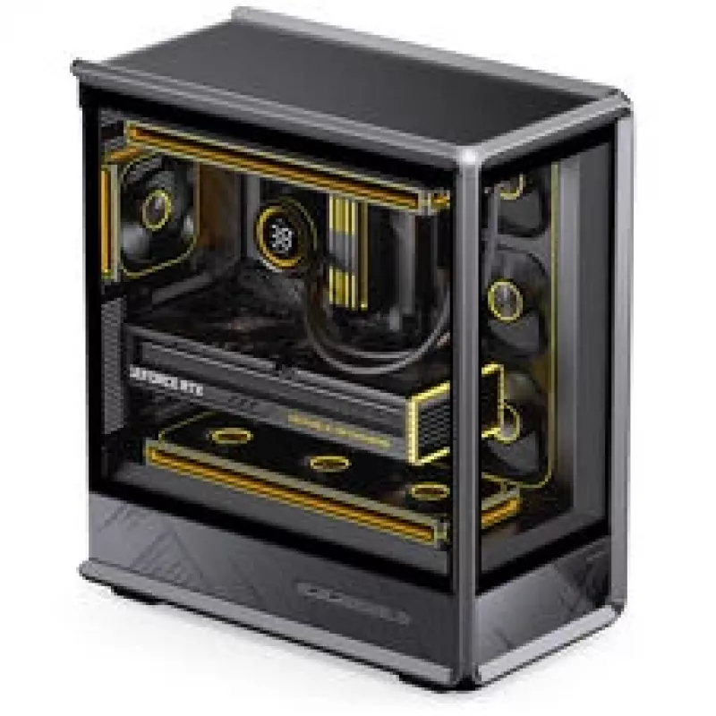 Jonsbo D401 pc-behuizing, midi tower, ATX, gehard glas – zwart