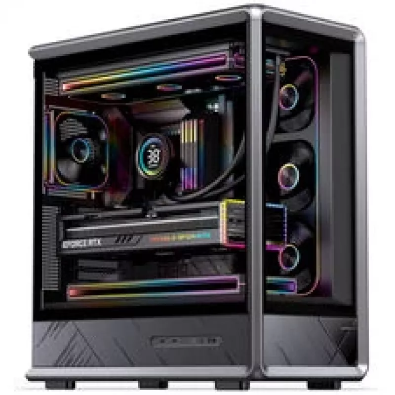 Jonsbo D401 pc-behuizing, midi tower, ATX, gehard glas – zwart