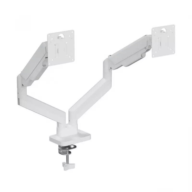 Monitorhouder GEMBIRD MA-DA2-06-W voor 17–32 inch beeldschermen, tafelklem-/railmontage, wit