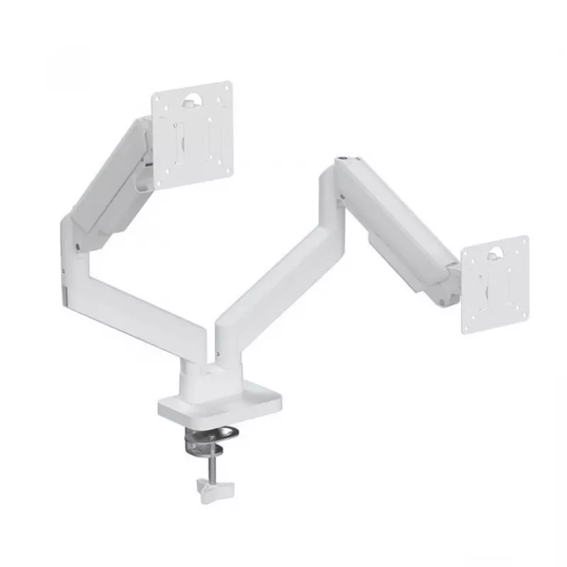 Monitorhouder GEMBIRD MA-DA2-06-W voor 17–32 inch beeldschermen, tafelklem-/railmontage, wit