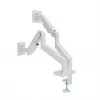 Monitorhouder GEMBIRD MA-DA2-06-W voor 17–32 inch beeldschermen, tafelklem-/railmontage, wit