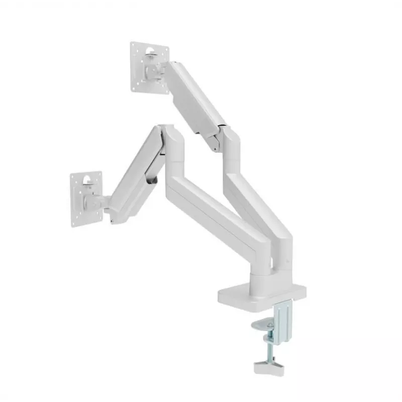 Monitorhouder GEMBIRD MA-DA2-06-W voor 17–32 inch beeldschermen, tafelklem-/railmontage, wit