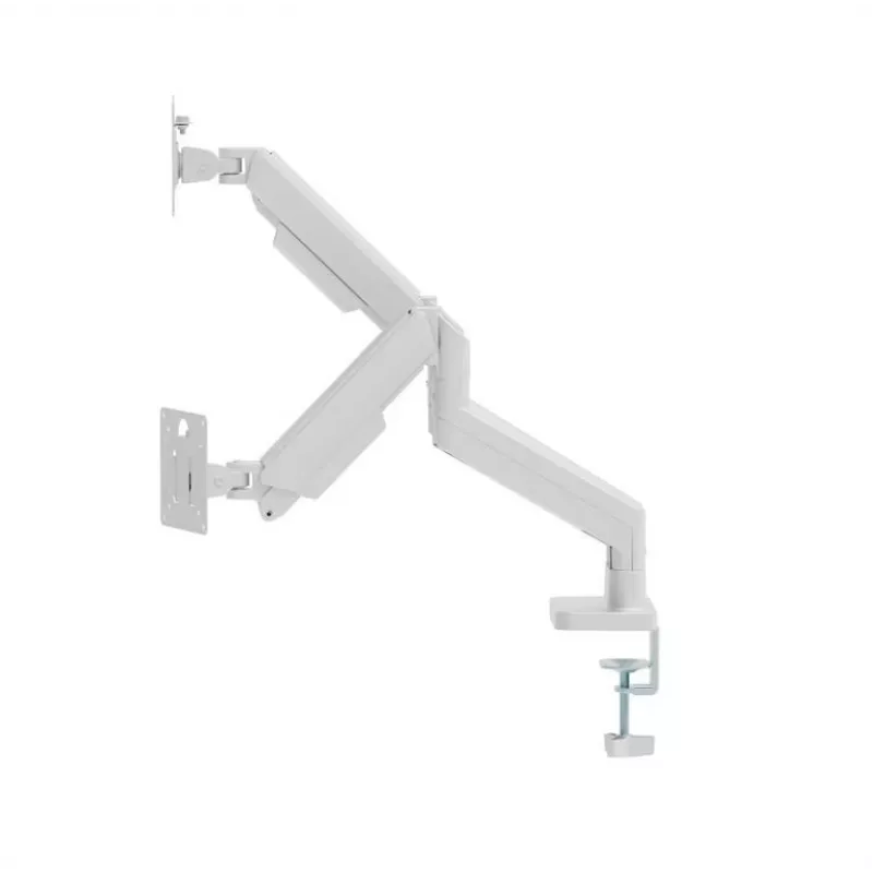 Monitorhouder GEMBIRD MA-DA2-06-W voor 17–32 inch beeldschermen, tafelklem-/railmontage, wit