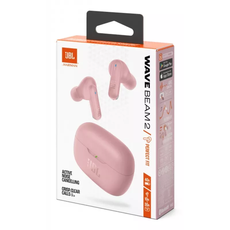 JBL Wave Beam 2 headset draadloos in-ear gesprekken/muziek Bluetooth roze