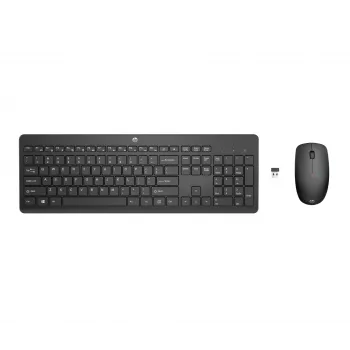 HP 230 draadloze muis- en toetsenbordcombo, full-size, draadloos, RF Wireless, membraan, zwart, muis meegeleverd