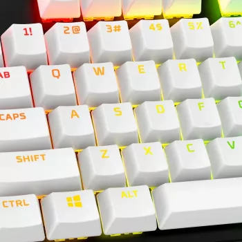 Toetsenbord keycapset, HP HyperX Full Key Set Keycaps, wit, compatibel met HyperX en de meeste mechanische toetsenborden