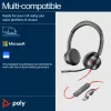 HP Poly Blackwire 8225 USB-C-headset, bedraad, kantoor/callcenter, 185 g, headset, zwart