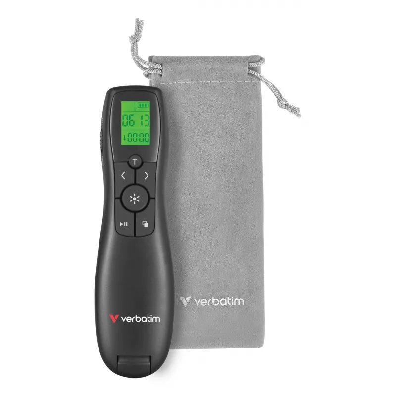 Verbatim Keynote draadloze presenter met lcd-display, RF, USB, 30 m, zwart