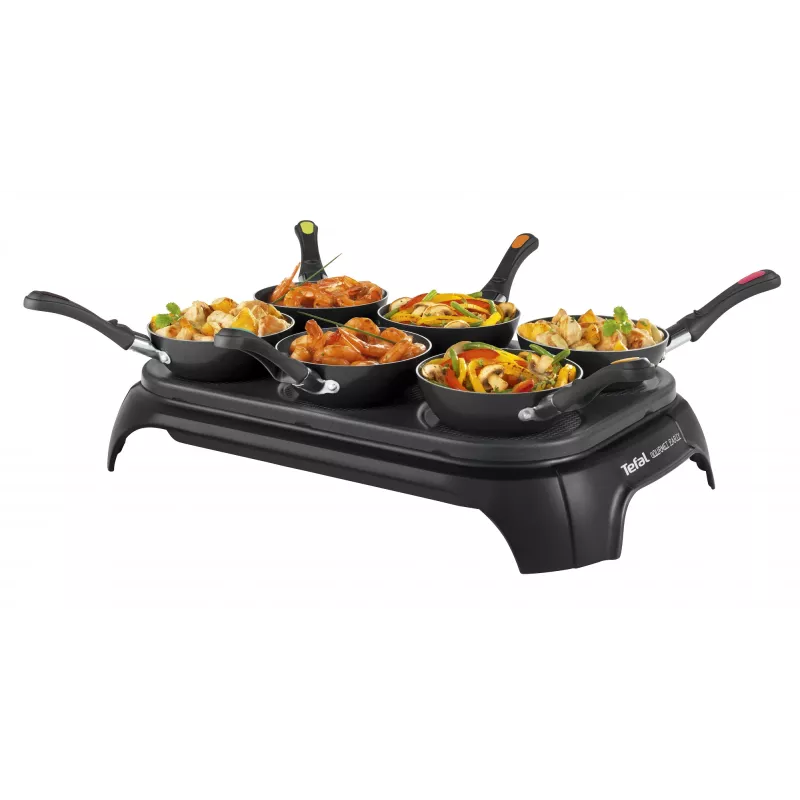 Tefal WokParty Duo PY5828 zwart, RVS 1000 W