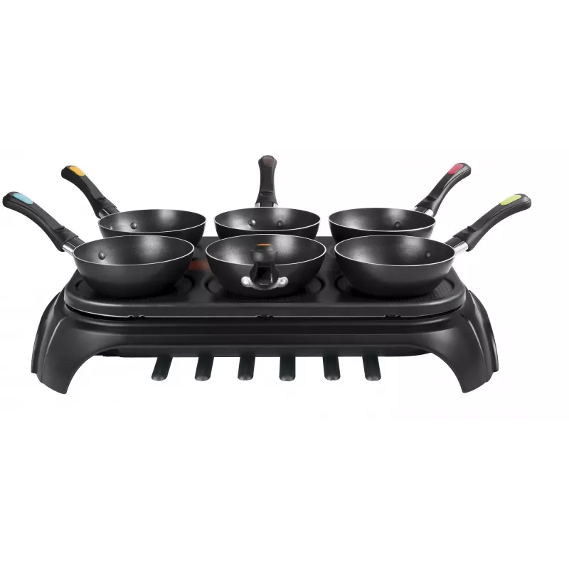 Tefal WokParty Duo PY5828 zwart, RVS 1000 W