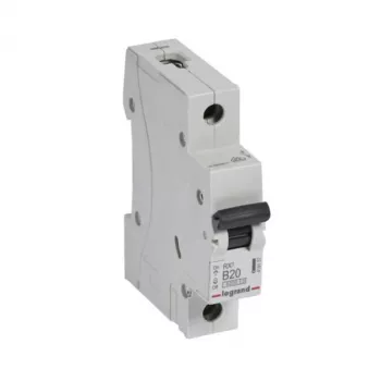 Installatieautomaat Legrand 419137 B20A 1P 6kA — B20A eenpolige miniatuur-installatieautomaat, 6 kA uitschakelvermogen
