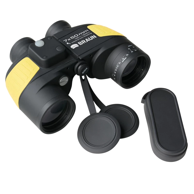 Braun Marine Binoculars verrekijker BaK-4 porro zwart, geel