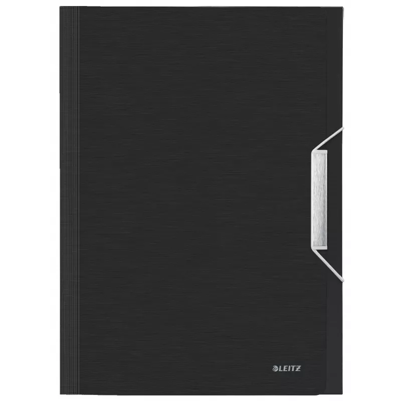Leitz uitschuifbare concertina-map PP, A4, polypropyleen (PP), zwart, 250 vel, 80 g/m², 6 vakken