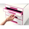 Leitz ladekast WOW Cube 4-voudig, 4 laden, kunststof, roze, wit, 1 stuk, 287 mm, 270 mm