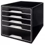 Leitz Desk Cube 5-drawer, 5 laden, kunststof, zwart, 1 stk., 270 mm, 287 mm