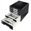 Leitz Desk Cube 5-drawer, 5 laden, kunststof, zwart, 1 stk., 270 mm, 287 mm