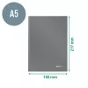 Leitz notebook Solid Hardcover A5 gelinieerd 90 g 80 vel, monochroom, zwart, A5, 80 vel, glanzend, 80 g/m²