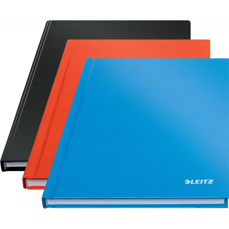 Leitz notebook Solid Hardcover A5 gelinieerd 90 g 80 vel, monochroom, zwart, A5, 80 vel, glanzend, 80 g/m²