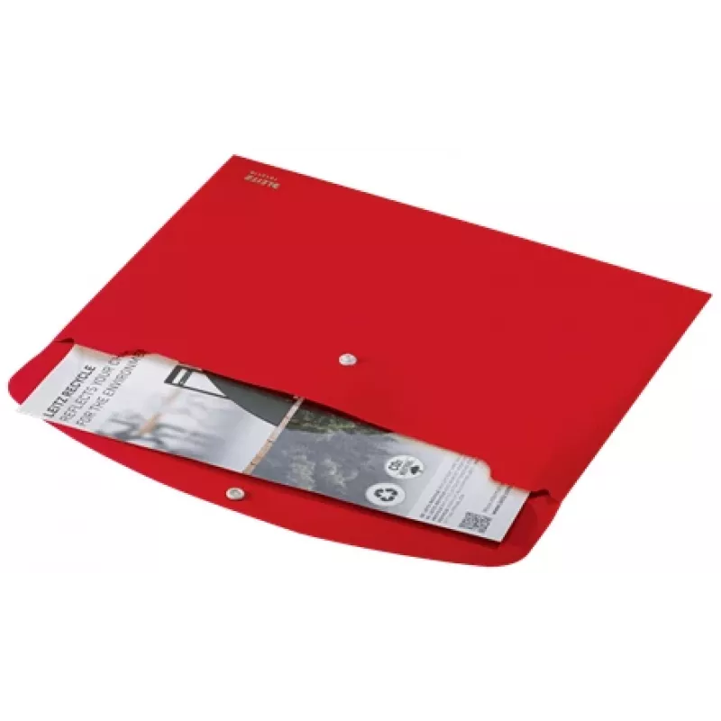 Leitz Recycle documentenmap, omslagmap, A4, polypropyleen (PP), rood, liggend, 60 vel