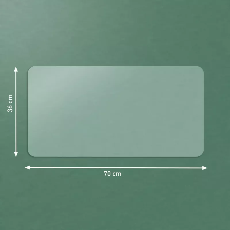 Leitz grote transparante bureaumat, transparant, polyvinylchloride (PVC), 360 mm, 700 mm, 1 mm, 300 g