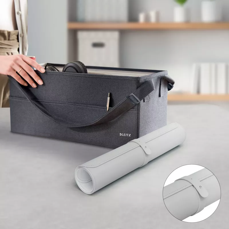Leitz Large Desk Mat, grijs, polyvinylchloride (PVC), 400 mm, 800 mm, 2 mm, 350 g