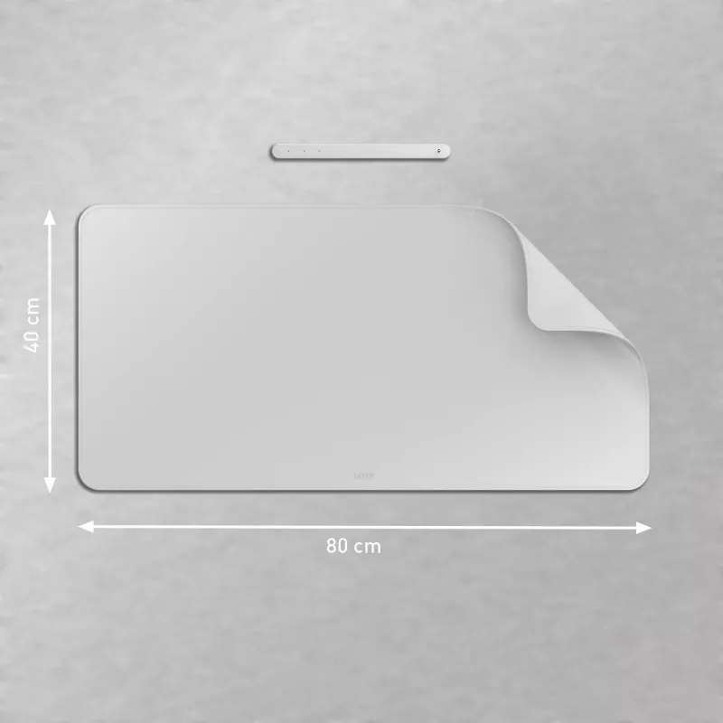 Leitz Large Desk Mat, grijs, polyvinylchloride (PVC), 400 mm, 800 mm, 2 mm, 350 g