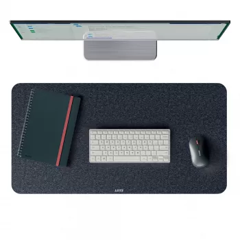Leitz Large Felt Desk Mat, donkergrijs, vilt, 360 mm, 700 mm, 3 mm, 400 g
