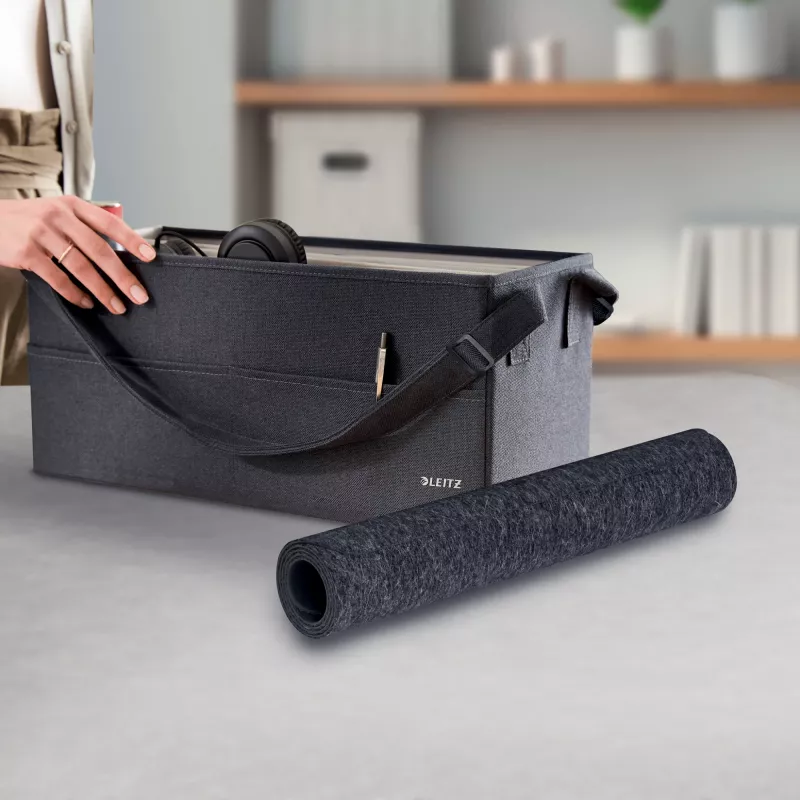 Leitz Large Felt Desk Mat, donkergrijs, vilt, 360 mm, 700 mm, 3 mm, 400 g
