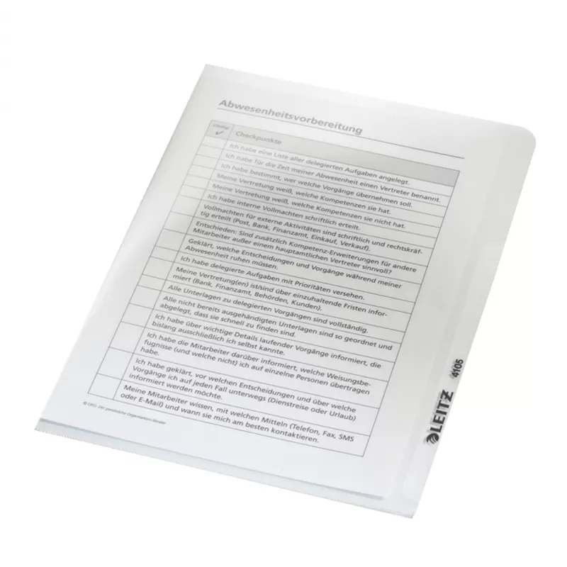 Leitz 41050000 map PVC transparant A5