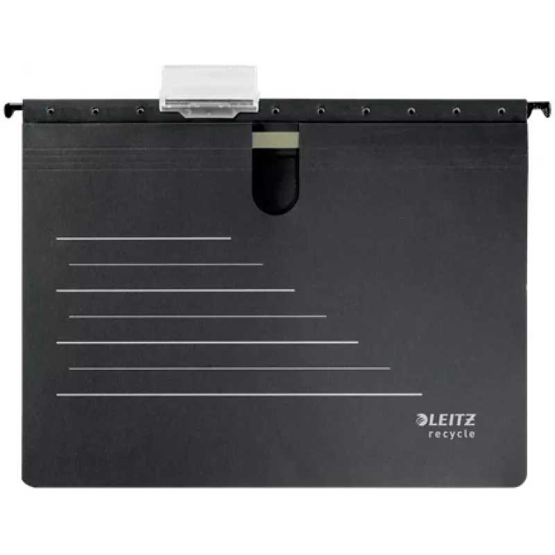 Leitz Alpha® Recycle kartonnen hangmap, A4, zwart, karton, 348 mm, 2 mm, 270 mm