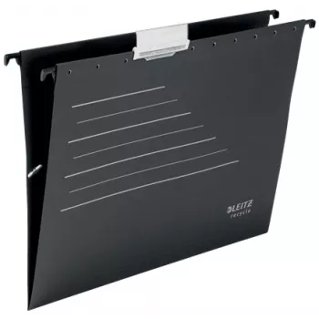 Leitz Alpha® Recycle kartonnen hangmap, A4, zwart, karton, 80 g/m², 150 vel, 348 mm