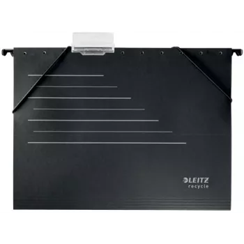 Leitz Alpha® Recycle kartonnen hangmap, A4, zwart, karton, 80 g/m², 150 vel, 348 mm