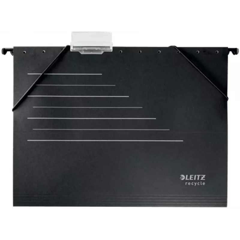 Leitz Alpha® Recycle kartonnen hangmap, A4, zwart, karton, 80 g/m², 150 vel, 348 mm