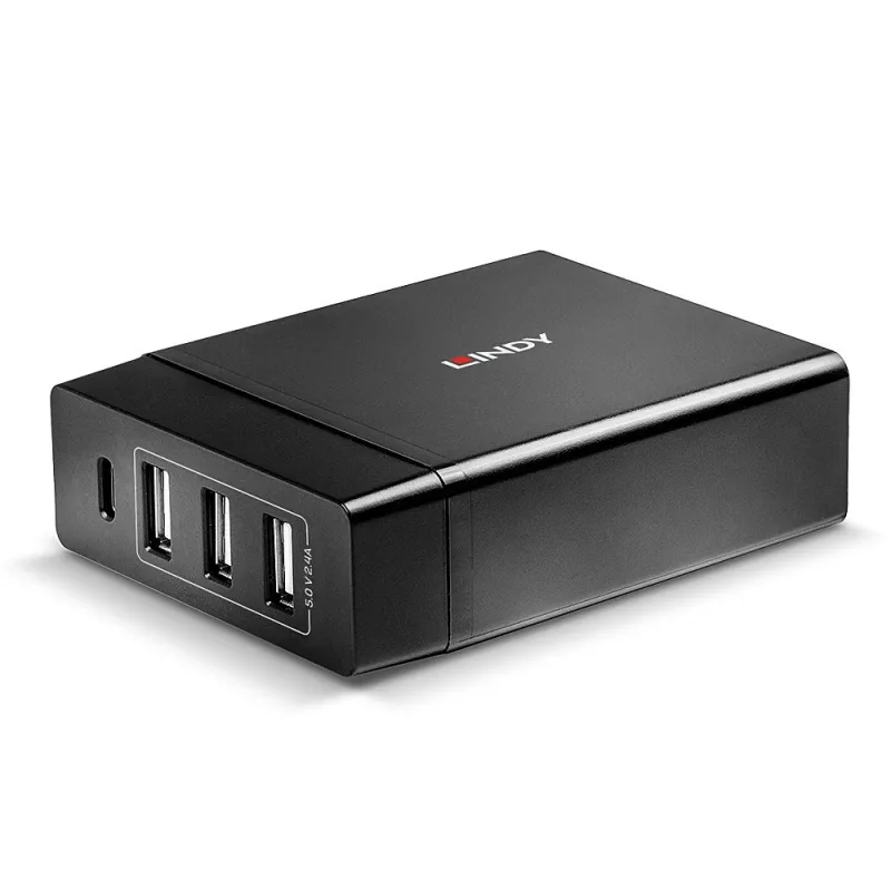 Lindy 4-poorts USB Type-C en A smart charger met Power Delivery, 72W