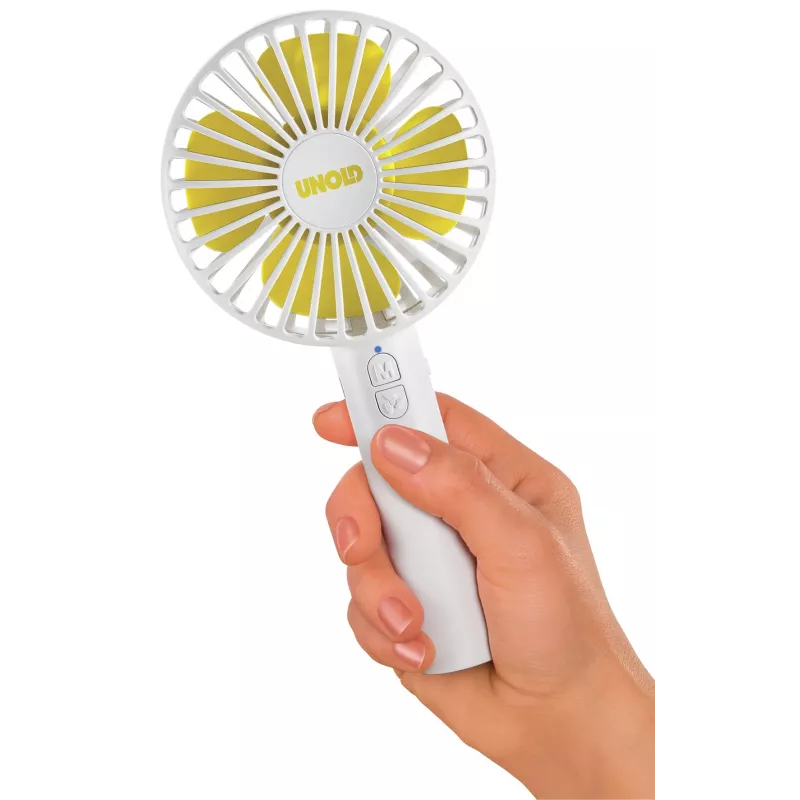 Unold Breezy 86610 handventilator, wit/geel