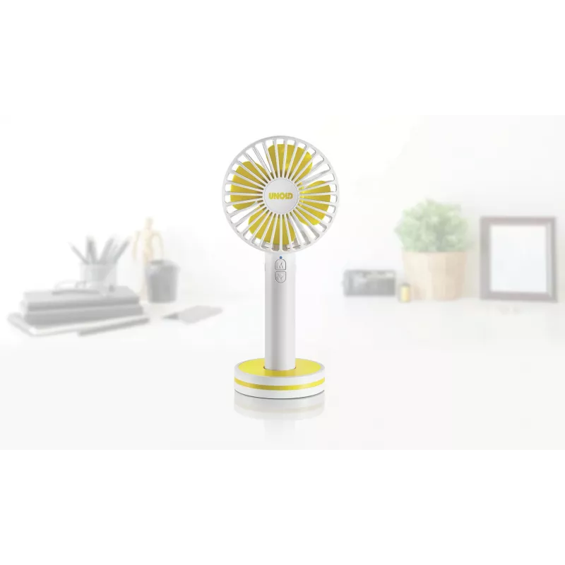 Unold Breezy 86610 handventilator, wit/geel