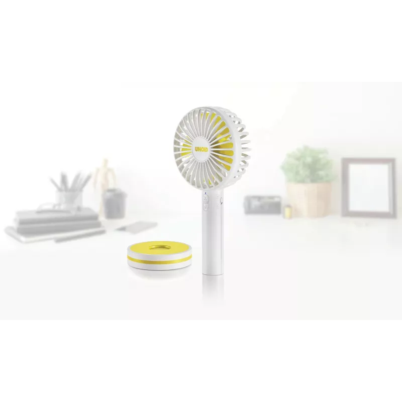 Unold Breezy 86610 handventilator, wit/geel