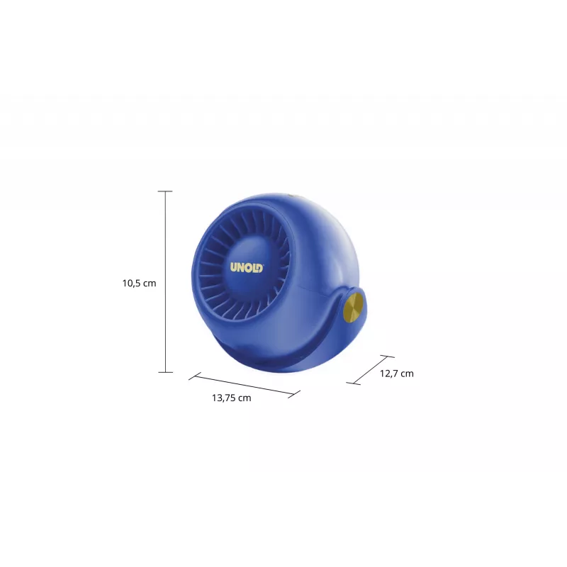 Unold Breezy Bowl 86679 compacte persoonlijke ventilator, zwart/blauw
