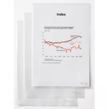 Rexel documentenmap - standaard, A4, PVC, transparant, 229 mm, 318 mm, 20 mm