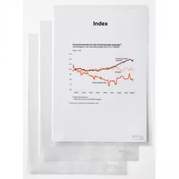 Rexel documentenmap - standaard, A4, PVC, transparant, 229 mm, 318 mm, 20 mm