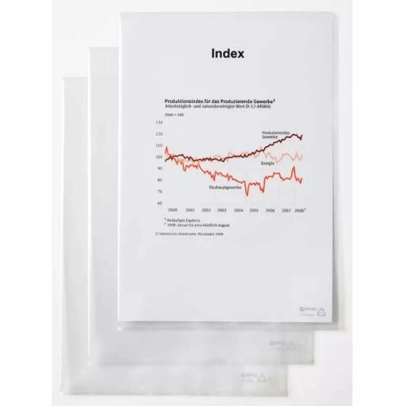 Rexel documentenmap - standaard, A4, PVC, transparant, 229 mm, 318 mm, 20 mm