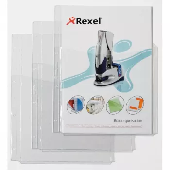 Rexel extraklasse hoezen met voorblad, 210 x 297 mm (A4), transparant, polyvinylchloride, 0,18 mm, 220 mm, 318 mm