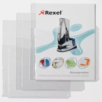 Rexel extraklasse hoezen met voorblad, 210 x 297 mm (A4), transparant, polyvinylchloride, 0,18 mm, 220 mm, 318 mm