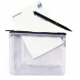 Rexel Mesh Bag met zwarte rits A6, A6, PVC, zwart, transparant, 170 mm, 7 mm, 16 g