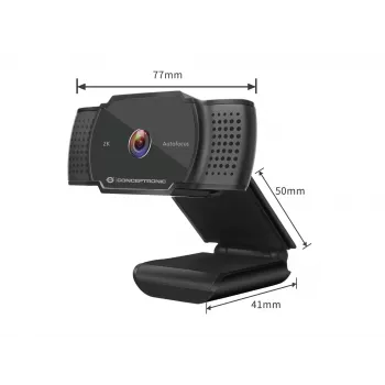 Conceptronic AMDIS 2K Super HD autofocus-webcam met microfoon