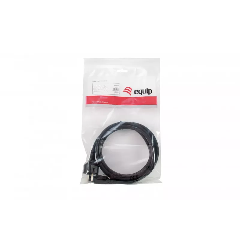 Equip High Quality netkabel, C5 naar Schuko, 3,0m, 3 m, C5-koppeling, CEE7/7, H05VV-F3G, 250 V, 2,5 A