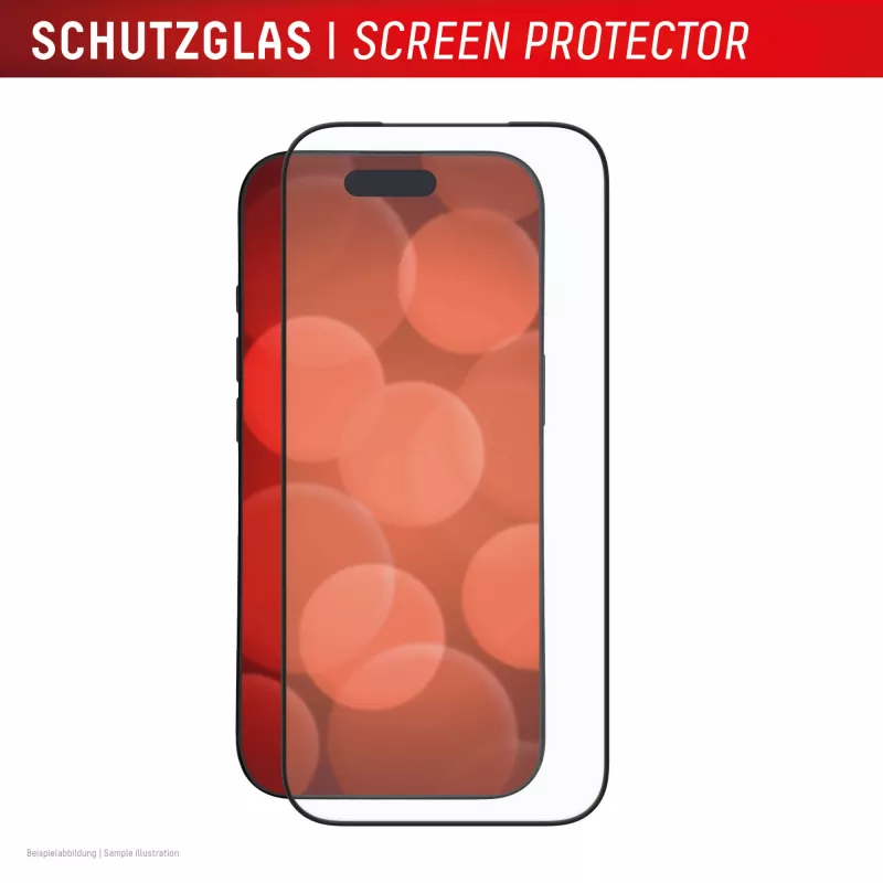 Displayscherm e.v.i. Displex iPhone 17 Pro Premium met montagehulp – krasvast, transparant/zwart